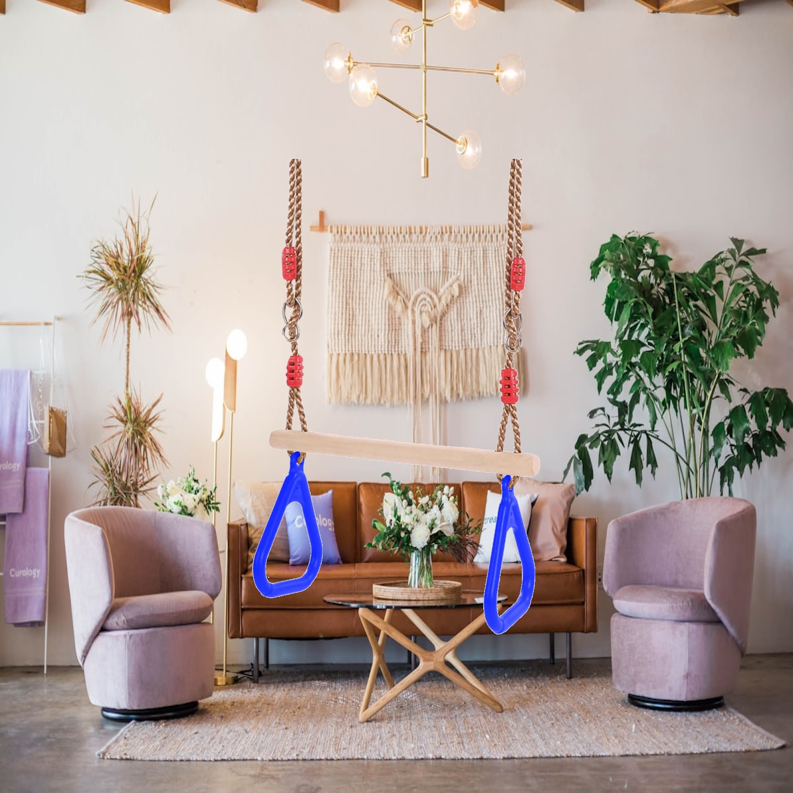 Gymnastic Ring Wood - Binnen- en buiten speeltoestellen voor de