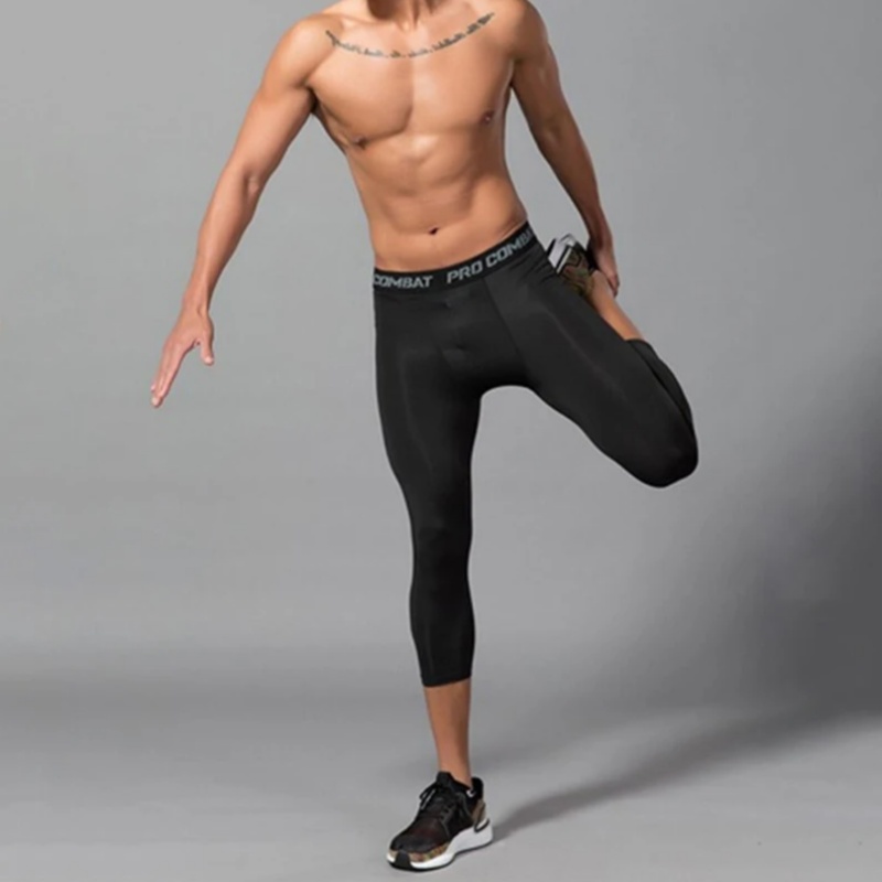 Crossfit Victory - Heren hardloopleggings Sneldrogende gym sportleggings Compressie