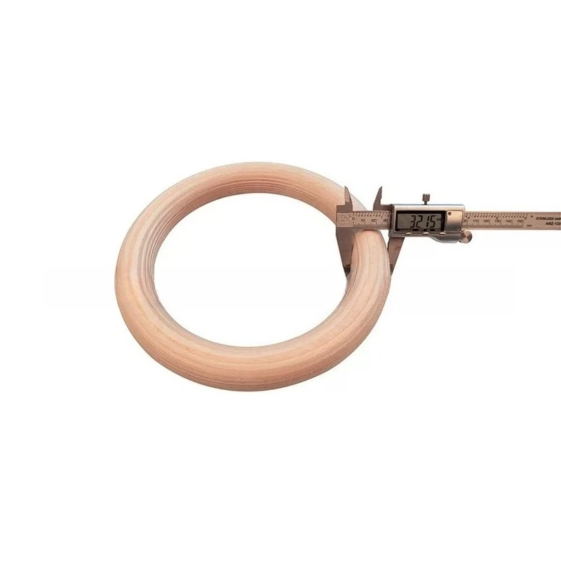 Gymnastic Ring Wood - Veilige, duurzame gymnastiekringen van berkenhout, extra