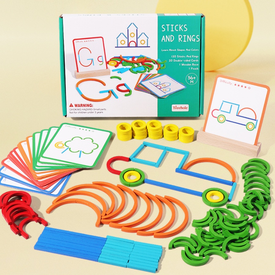 Puzzelspeelgoed voor vroeg ond - Gymnastic Ring Wood recensie en prijs