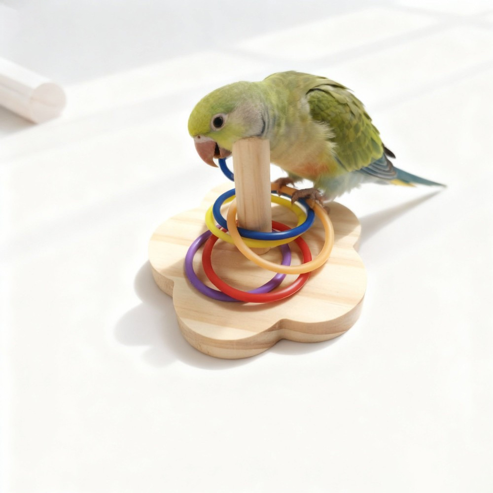1PC Houten Papegaai Intelligen - Gymnastic Ring Wood recensie en prijs