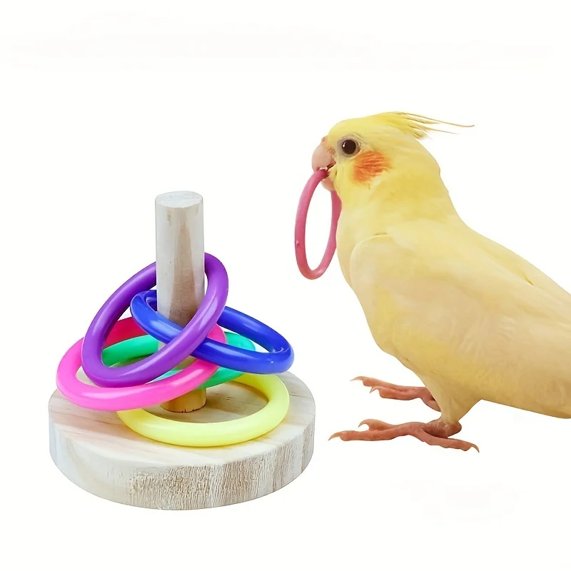 Houten interactief papegaaienr - Gymnastic Ring Wood recensie en prijs